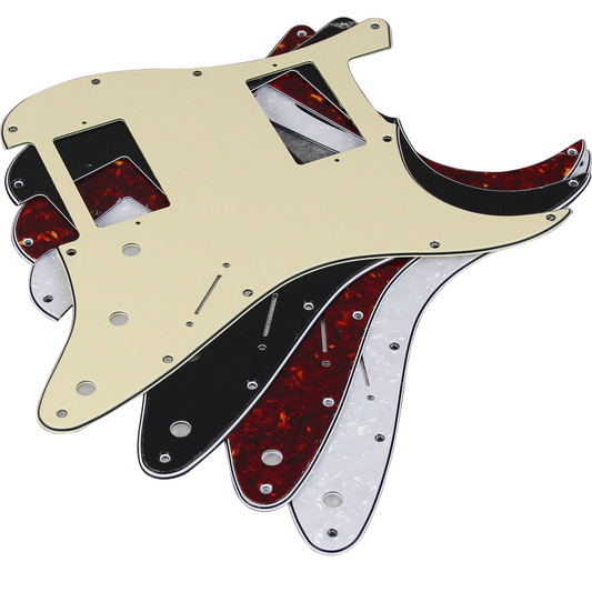 FLEOR HH guitarra eléctrica Pickguard Scratch Plate con tornillos para Strat, 10 colores disponibles