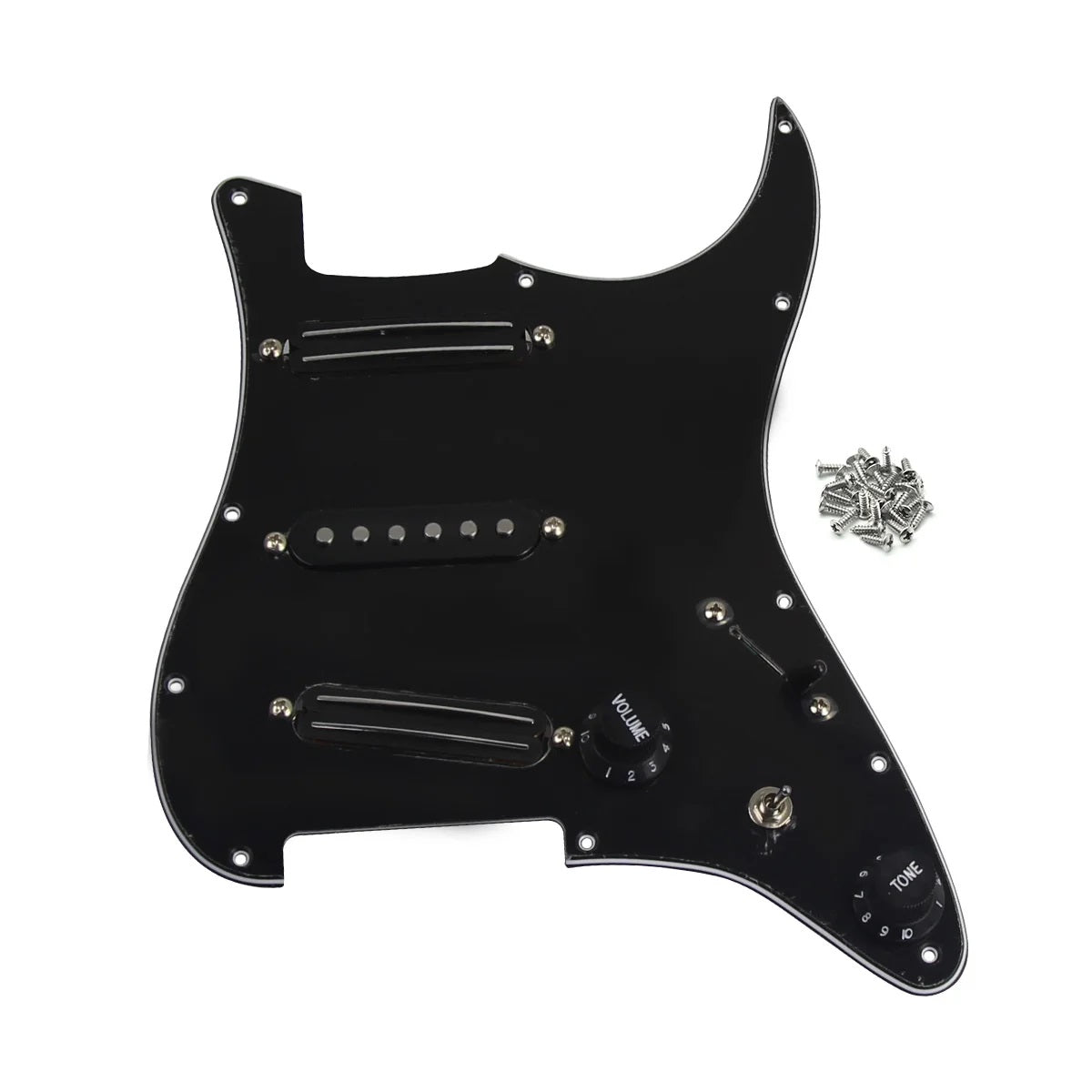 FLEOR SSS Prewired Guitar Pickguard fit ST Guitar Hot Rails-Single Coil Pickup