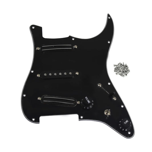 FLEOR SSS Prewired Guitar Pickguard fit ST Guitar Dual Rails-Single Coil Pickup