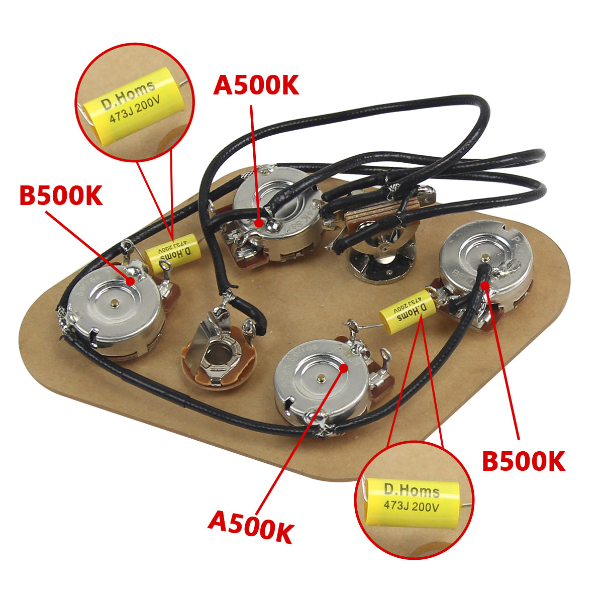 FLEOR 2V2T SG Prewired Guitar Wiring Harness Kit | iknmusic
