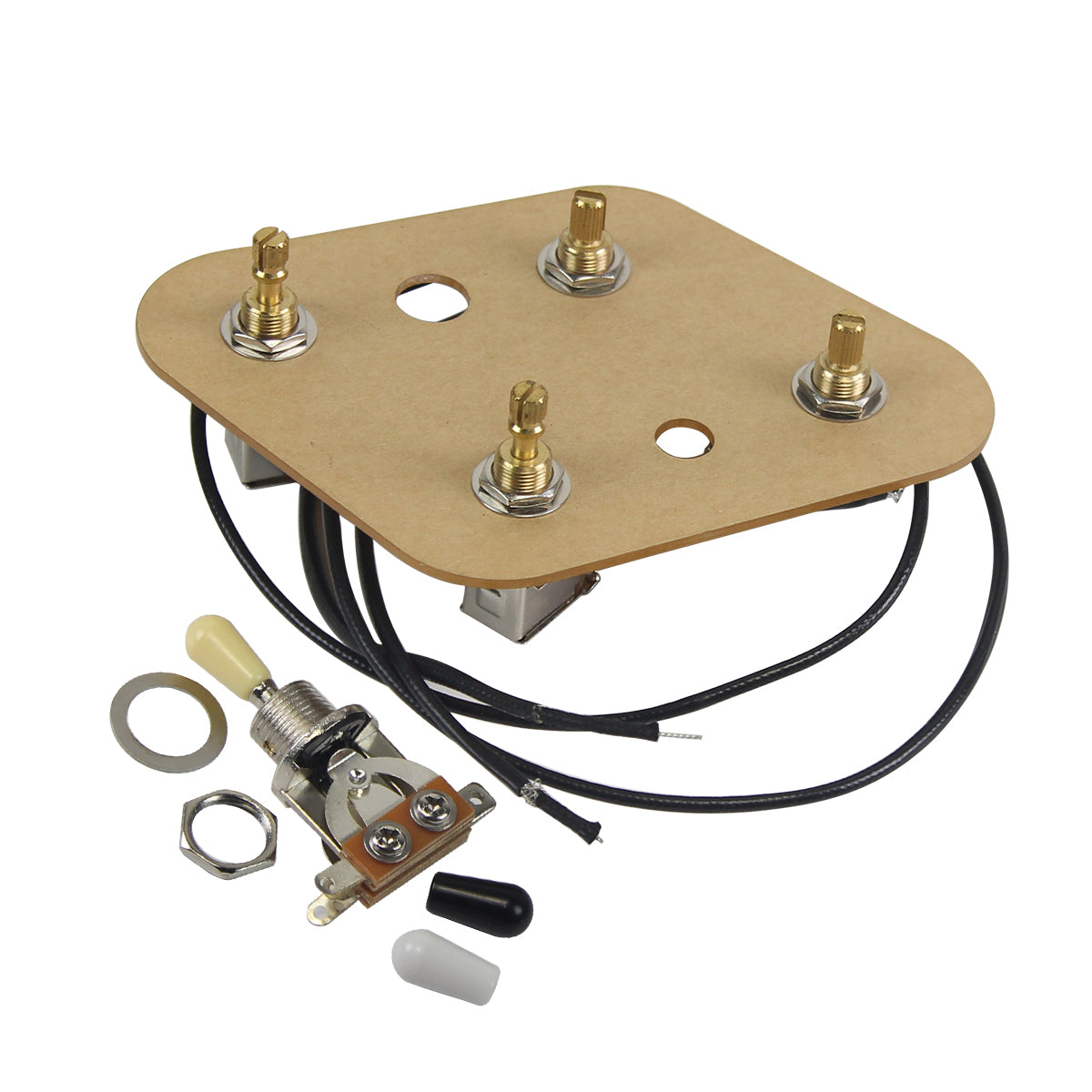 MECCANIXITY Prewired Guitar Harness Kit - 2 Tone, 1 Volume, 500K Pots & 5-Way Switch For Electric Guitar Repair