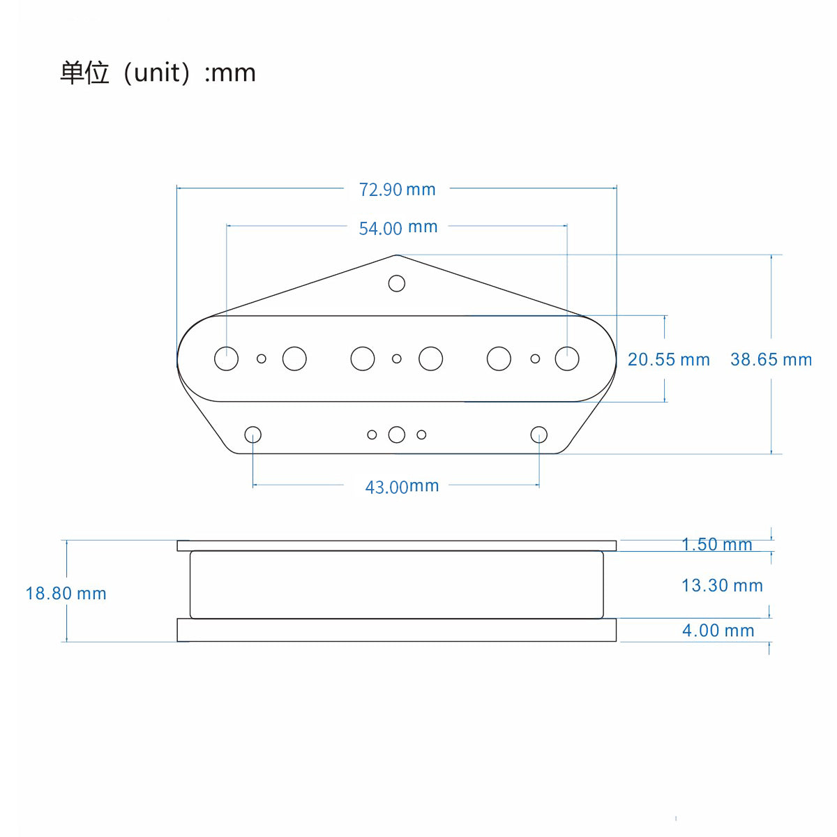 FLEOR Alnico 5 Guitar Pickup Bridge For Telecaster Guitar | iknmusic