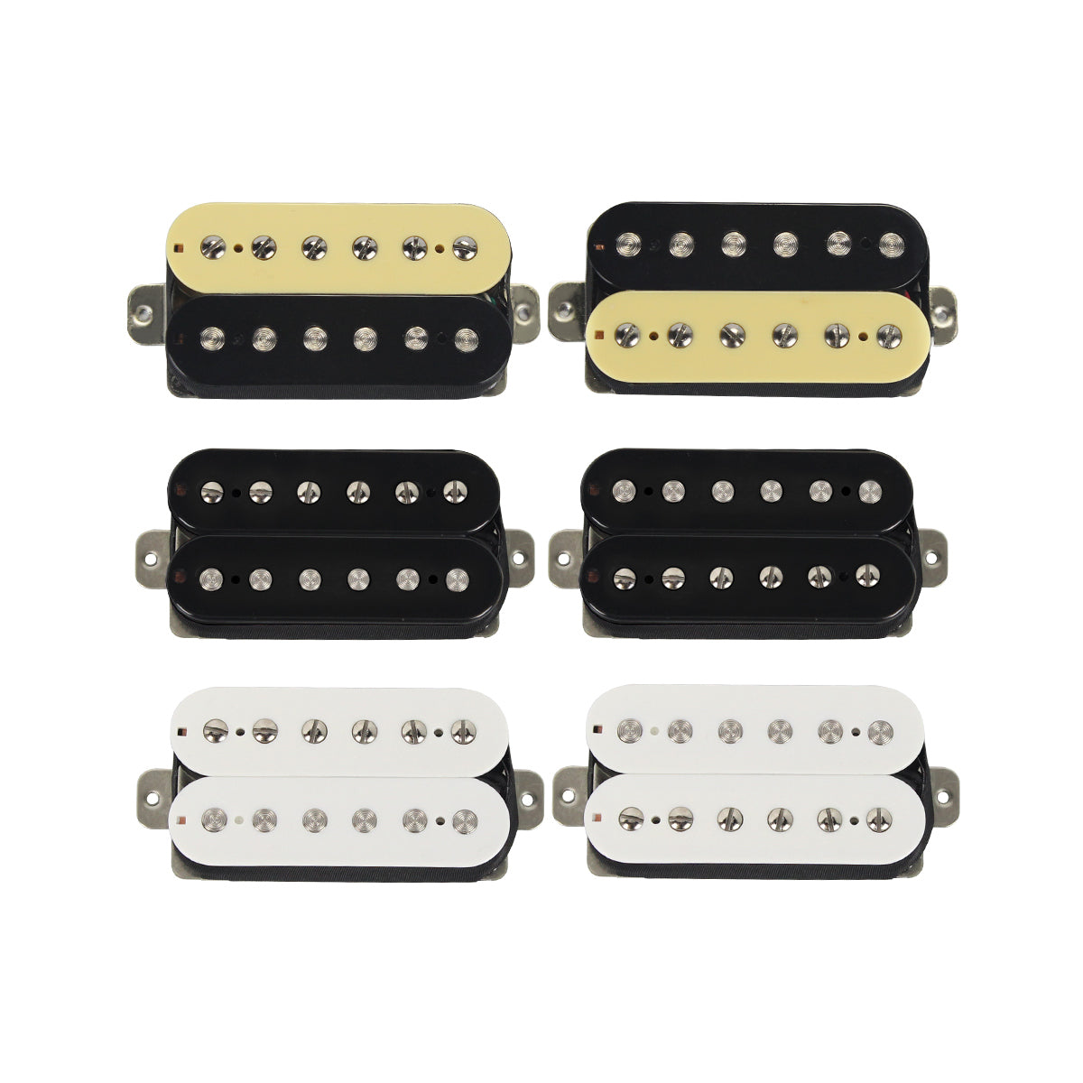 Humbucker – micro guitare électrique à 6 cordes, Double bobine, pont ou  manche blanc