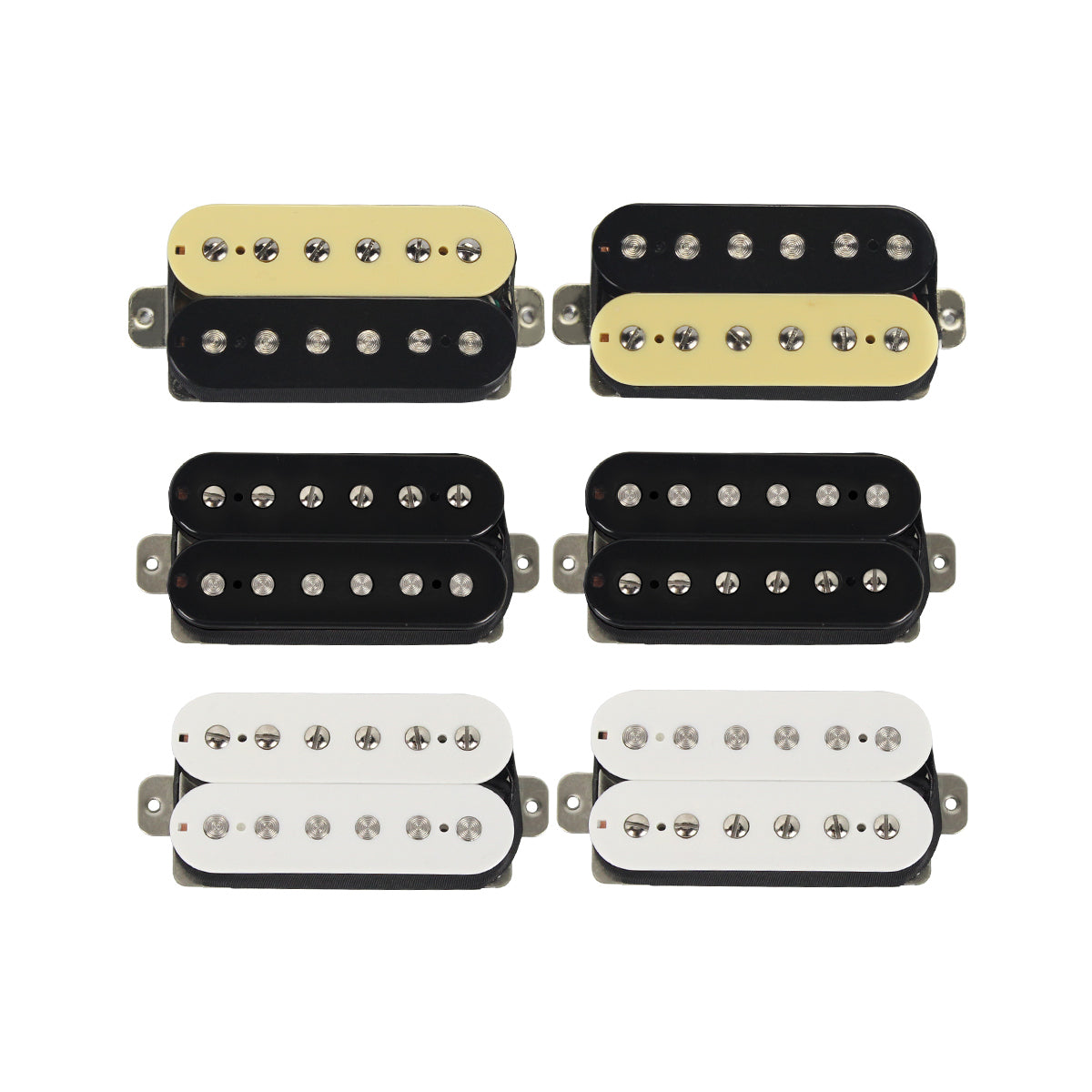 Pastillas Humbucker de doble bobina para guitarra eléctrica FLEOR Alnico 5 para piezas de guitarra eléctrica, 3 colores disponibles