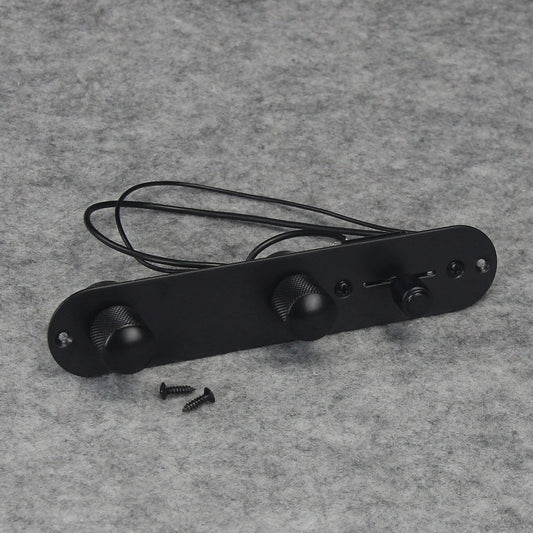 Placa de Control precableada de guitarra Tele FLEOR cromada con interruptor de 3 vías perillas de Metal para guitarra Tele