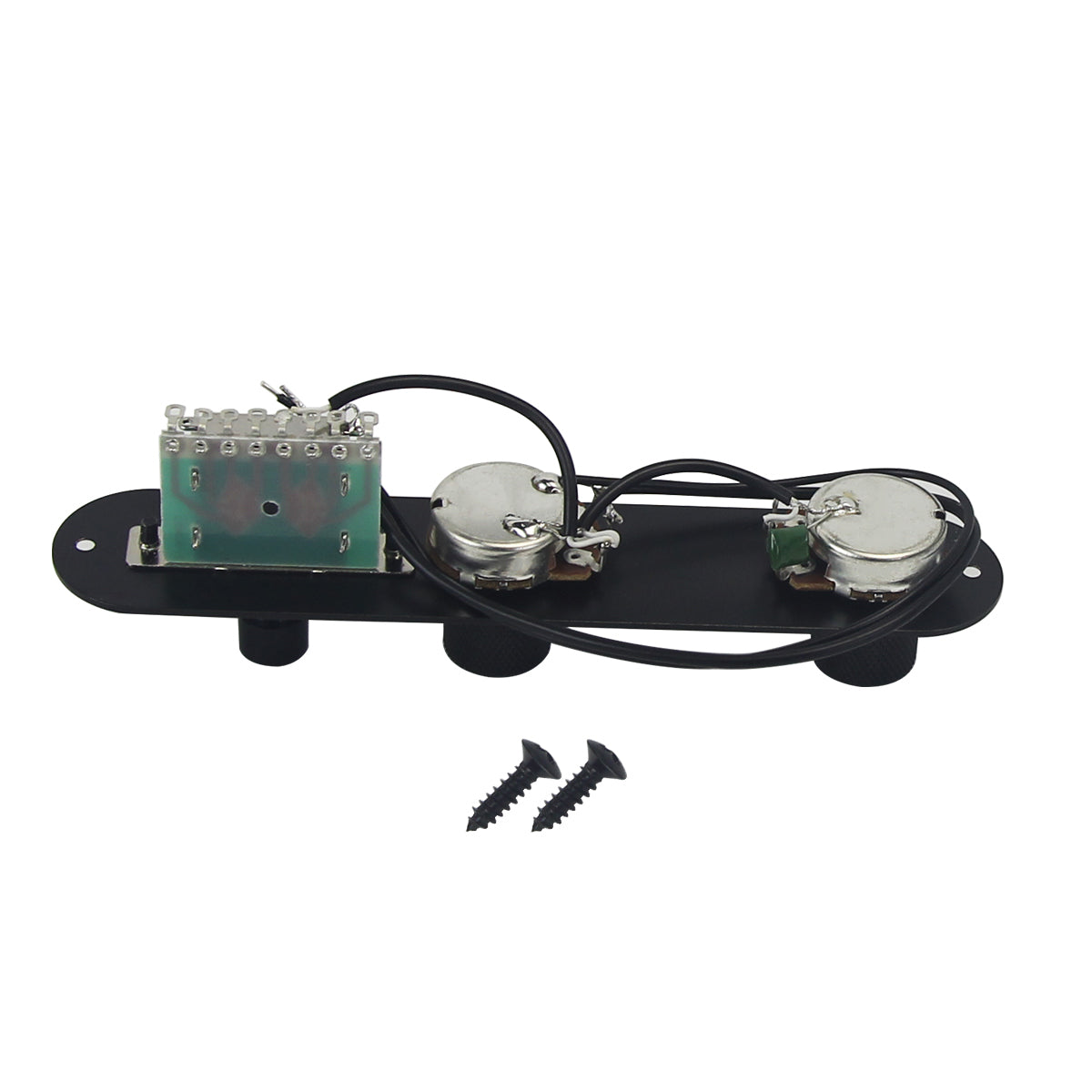 <transcy>FLEOR Telegitarre Vorverdrahtete Steuerplatte Chrom mit 3-Wege-Schalter Metallknöpfe für Telegitarre</transcy>