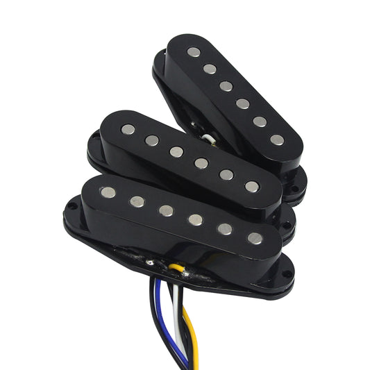 FLEOR Vintage Alnico 5 Strat Single Coil Guitar Pickup Flat Top Guitar Parts,3 Colors Available