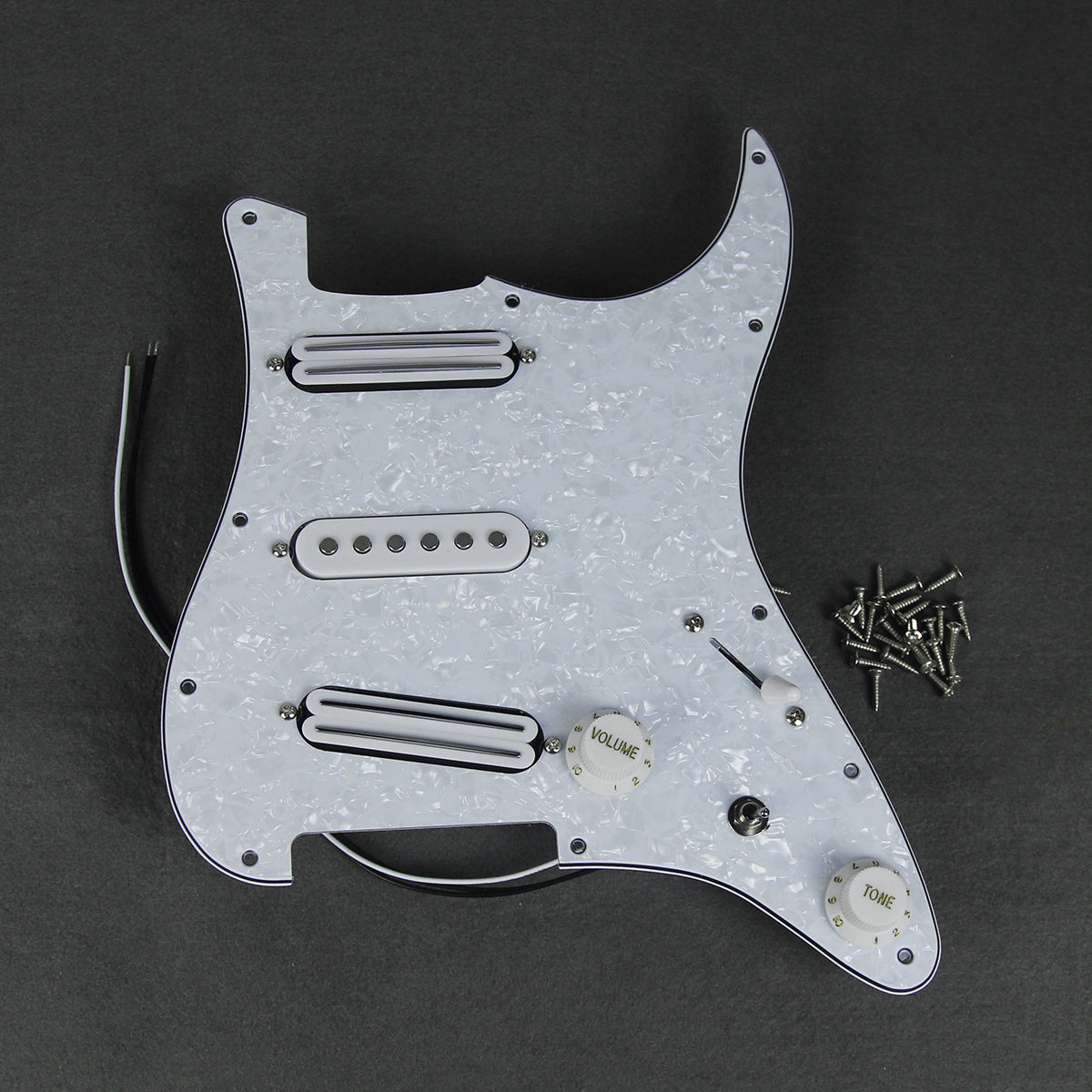 FLEOR SSS Prewired Guitar Pickguard fit ST Guitar Dual Rails-Single Coil Pickup
