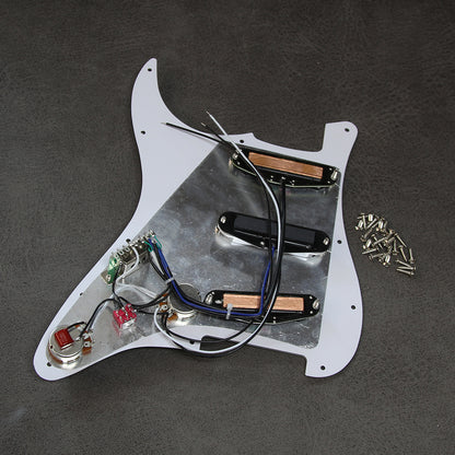 FLEOR SSS Prewired Guitar Pickguard fit ST Guitar Hot Rails-Single Coil Pickup