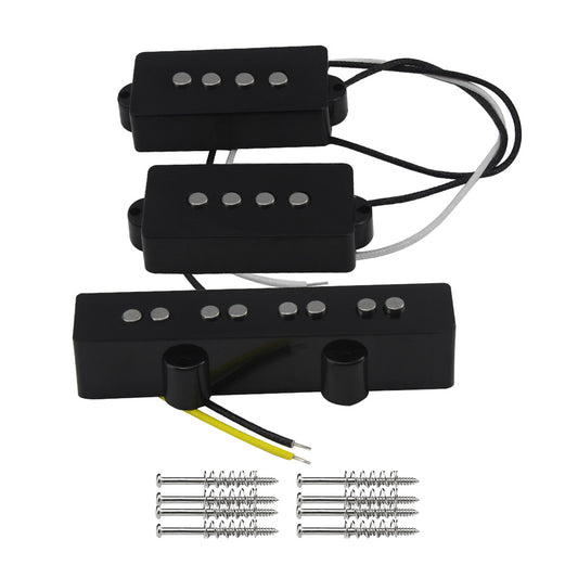 FLEOR Set of Open Alnico 5 PB Bass Pickup & JB Bass Bridge Pickup for 4 String PB Bass