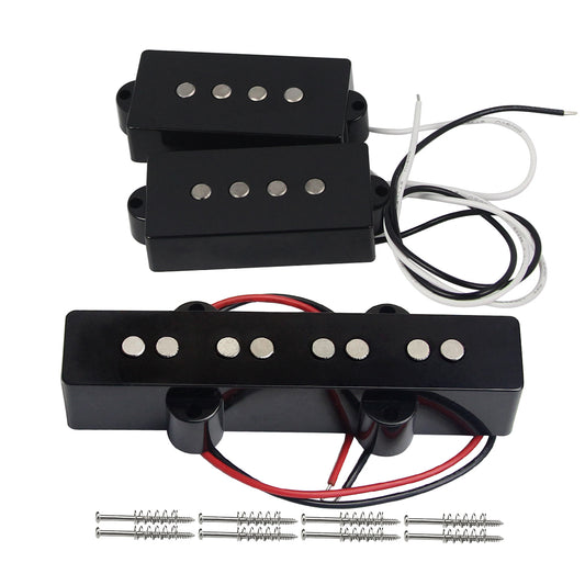 FLEOR Alnico 5 Bass Pickup Set PB & JB Bass Bridge Pickups | iknmusic