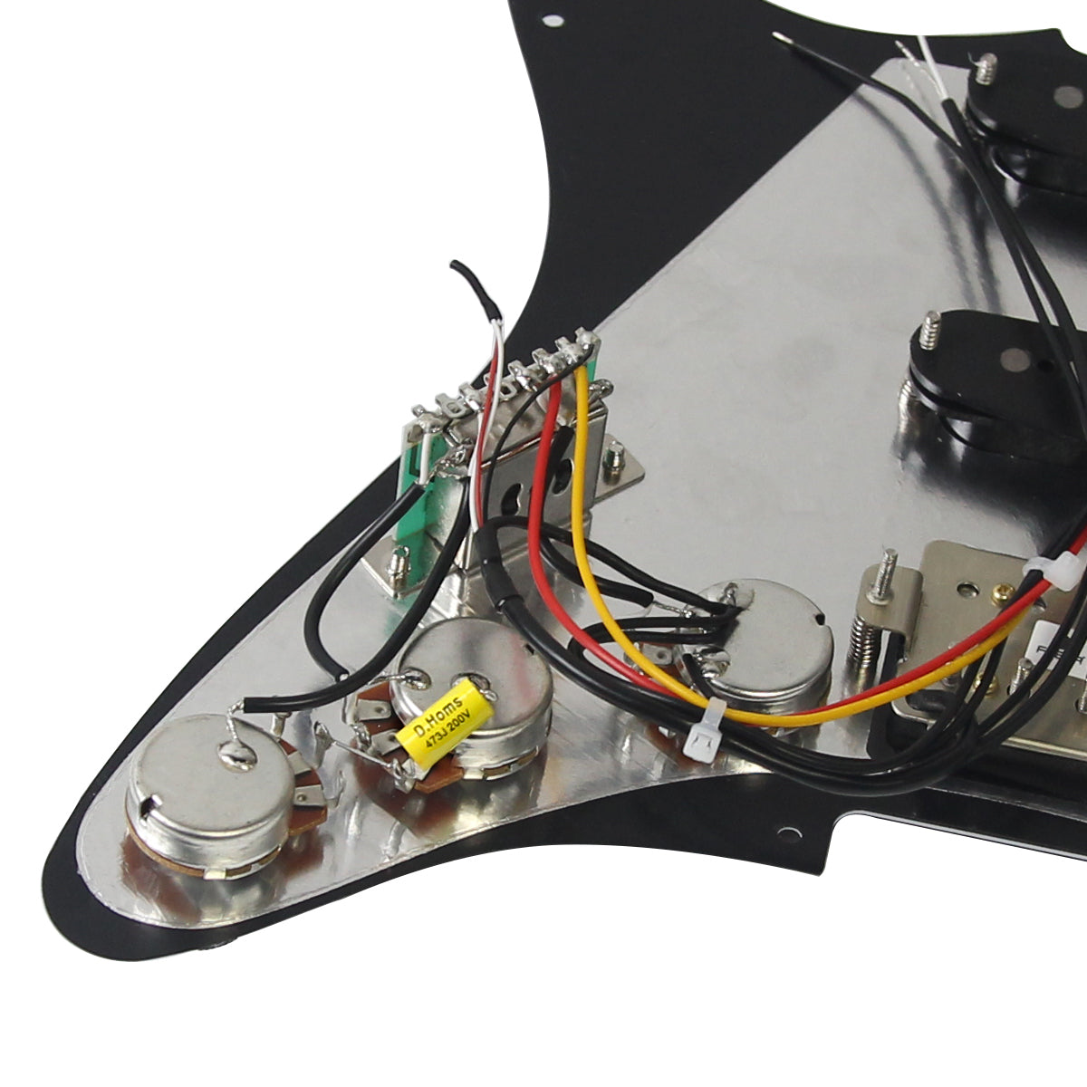 <transcy>FLEOR Loaded Prewired Strat Guitar Pickguard SSH HSS, 10 Farben erhältlich</transcy>