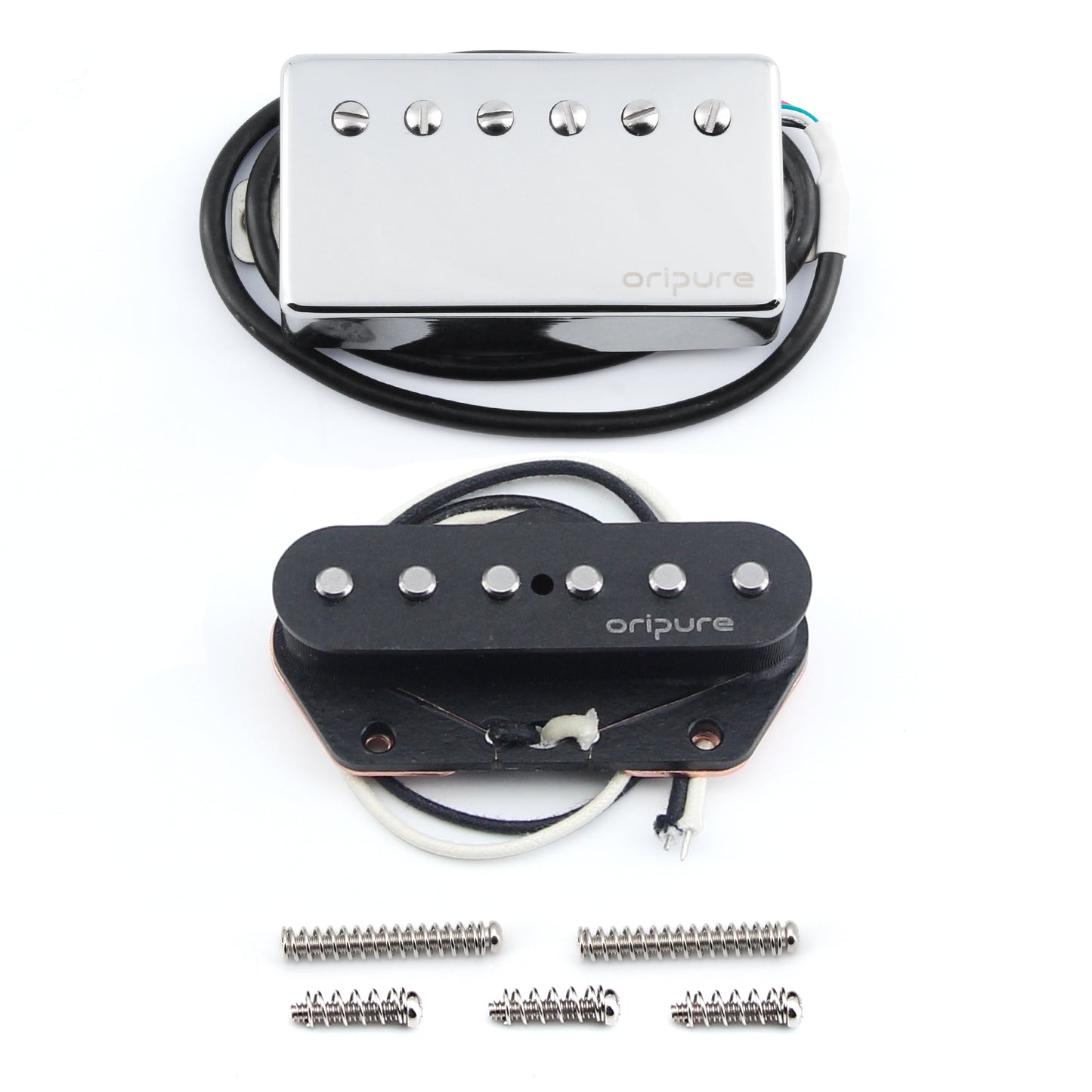 OriPure Handmade Alnico 5 Humbucking Guitar PHL5 for LP Style Neck Pickup and PSL5 Vintage Alnico 5 Electric Guitar Bridge Pickup Set.