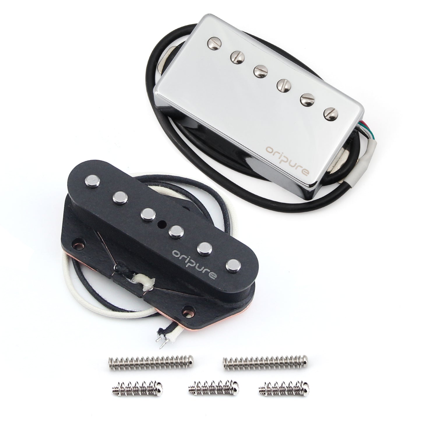OriPure Handmade Alnico 5 Humbucking Guitar PHL5 for LP Style Neck Pickup and PSL5 Vintage Alnico 5 Electric Guitar Bridge Pickup Set.