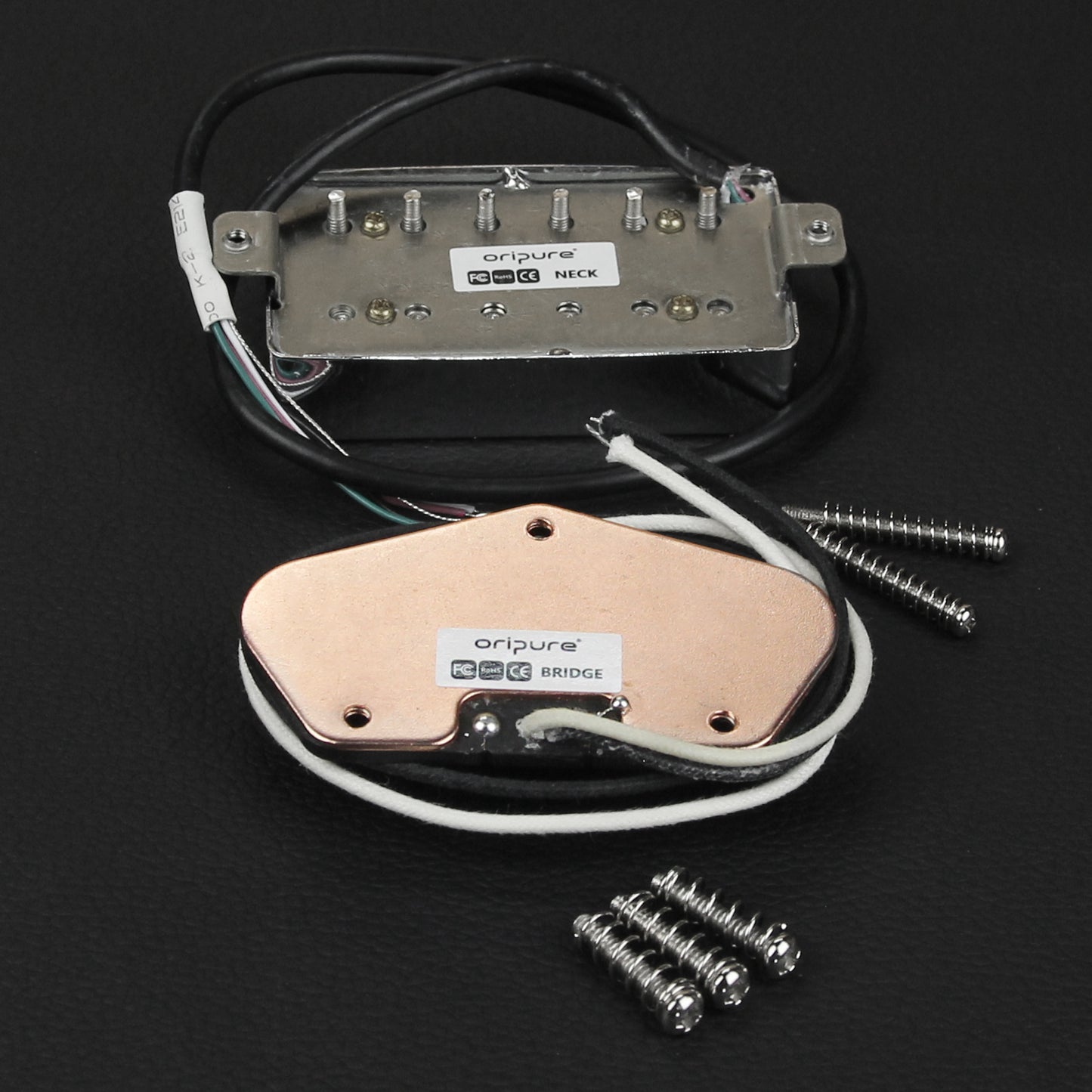 OriPure Handmade Alnico 5 Humbucking Guitar PHL5 for LP Style Neck Pickup and PSL5 Vintage Alnico 5 Electric Guitar Bridge Pickup Set.