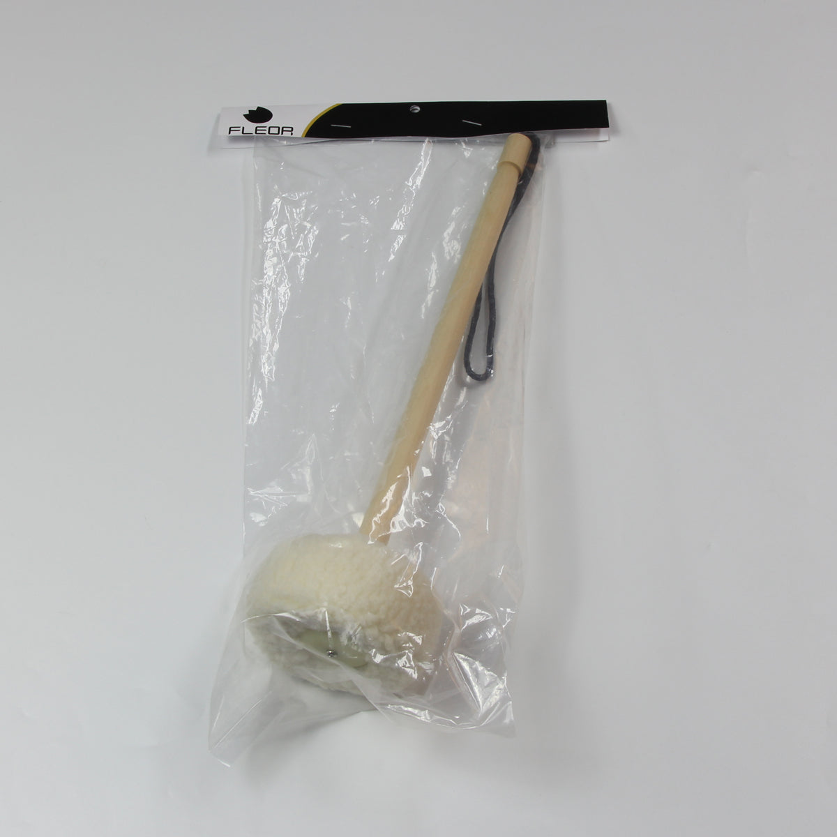 FLEOR Gong Mallet with Wool Head, Wooden Core, Ivory