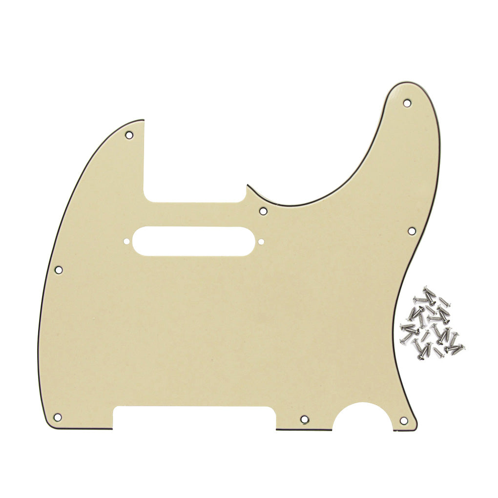 FLEOR Celluloid Tele Guitare Pickguard 4ply avec Vis