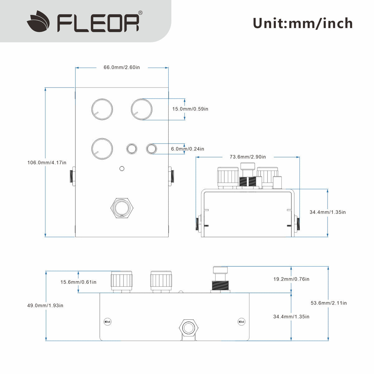 FLEOR FAP-DL Ambient Delay (DELAY) Analog Single Effects Pedal