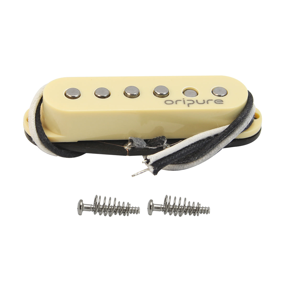 OriPure TSF558 Yellow Vintage Alnico 5 Staggered Single Coil Neck Pickups for ST Guitar