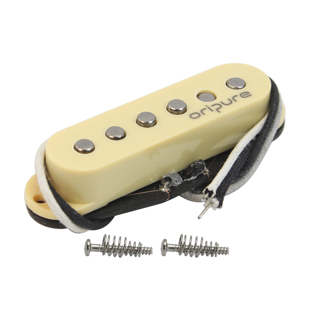 OriPure TSF558 Yellow Vintage Alnico 5 Staggered Single Coil Neck Pickups for ST Guitar