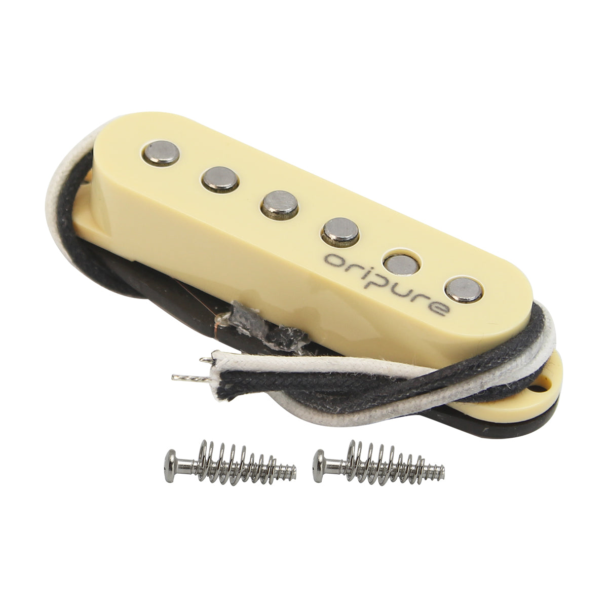 OriPure TSF558 Yellow Vintage Alnico 5 Staggered Single Coil Neck Pickups for ST Guitar