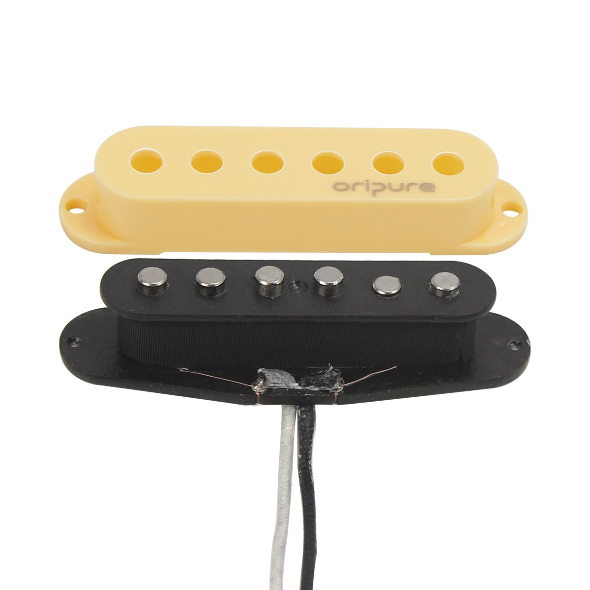 OriPure TSF558 Yellow Vintage Alnico 5 Staggered Single Coil Neck Pickups for ST Guitar