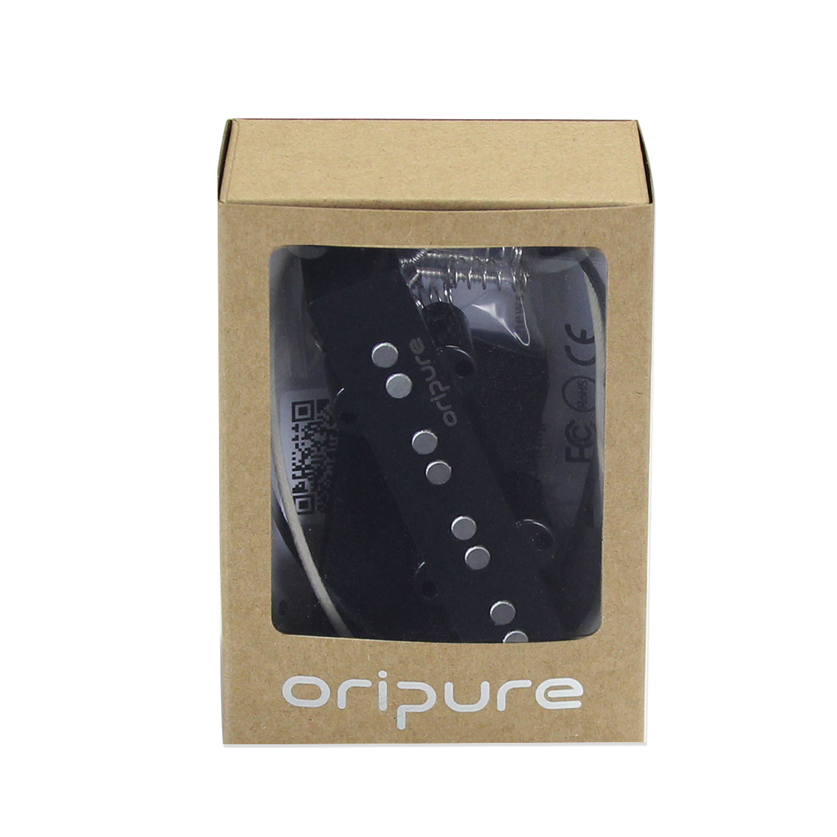 <transcy>Oripure Alnico 5 P-Bass Pickup Set Noiseless Black für 4-Saiter Precision PB Bass</transcy>