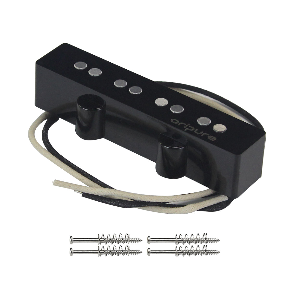 <transcy>Oripure Alnico 5 P-Bass Pickup Set Noiseless Black für 4-Saiter Precision PB Bass</transcy>