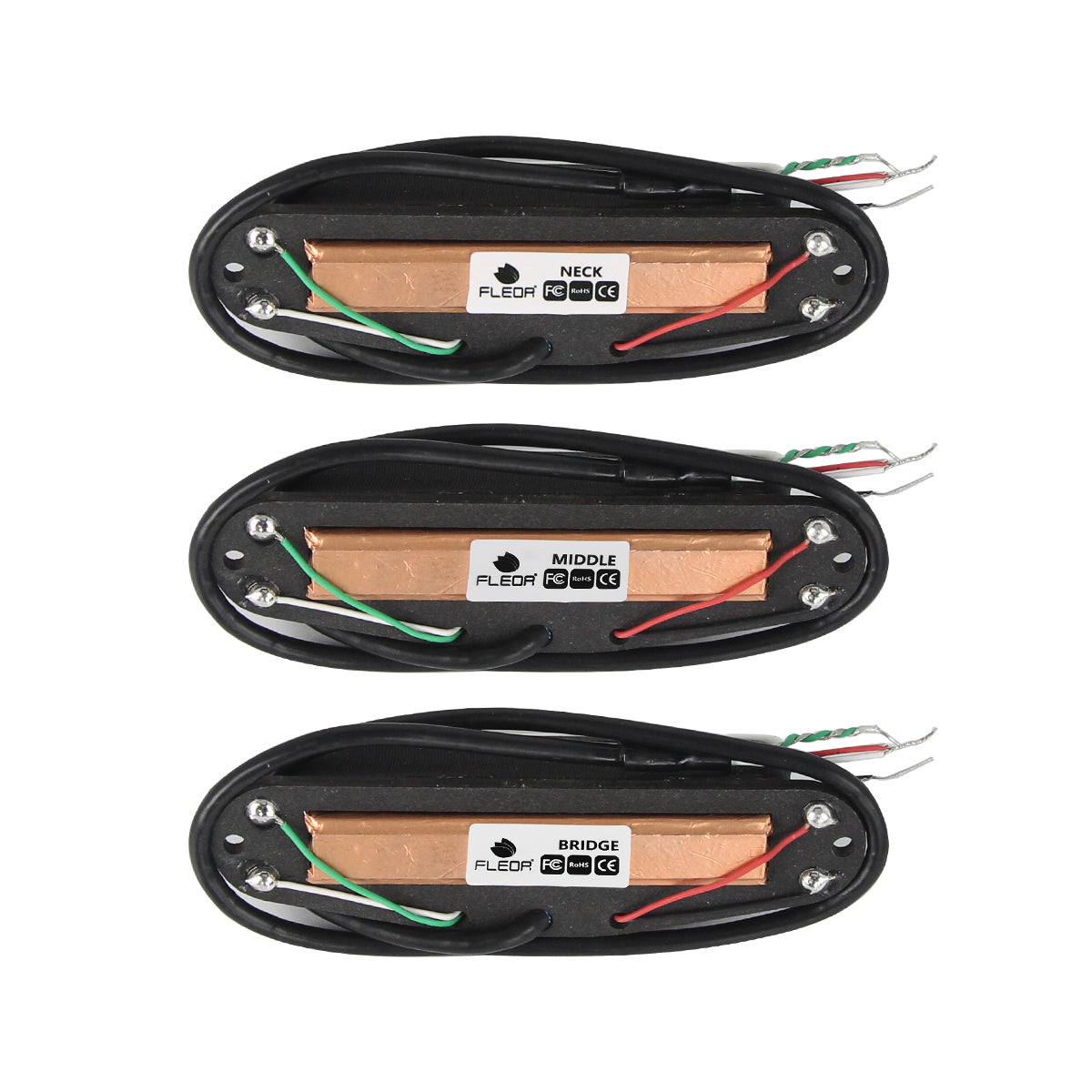 FLEOR Alnico 5 Dual Hot Rails Humbucker Pickup | iknmusic