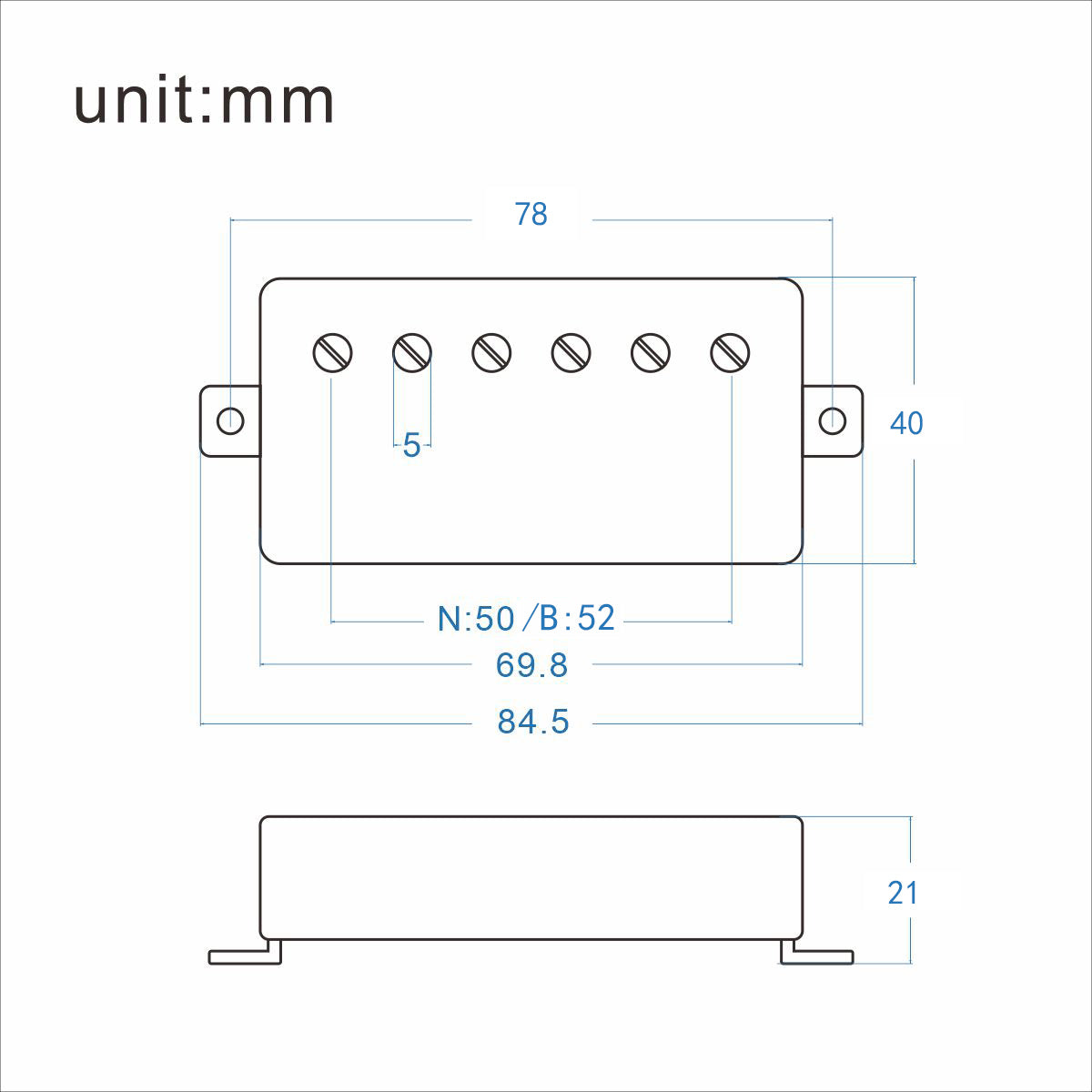 FLEOR LP Guitar Alnico 5 Humbucker Pickup 4-Wires | iknmusic