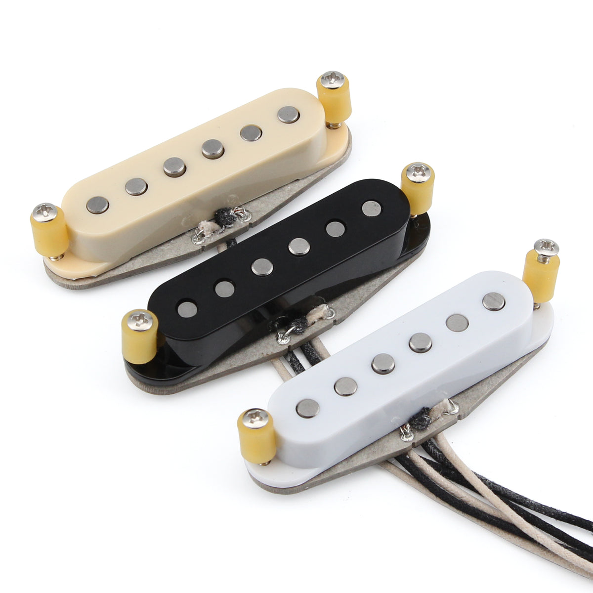 FLEOR Vintage Style SSS Alnico 5 Handwound Single Coil Pickups – Classic 60s Blues & Rock Tone for ST Style Guitars