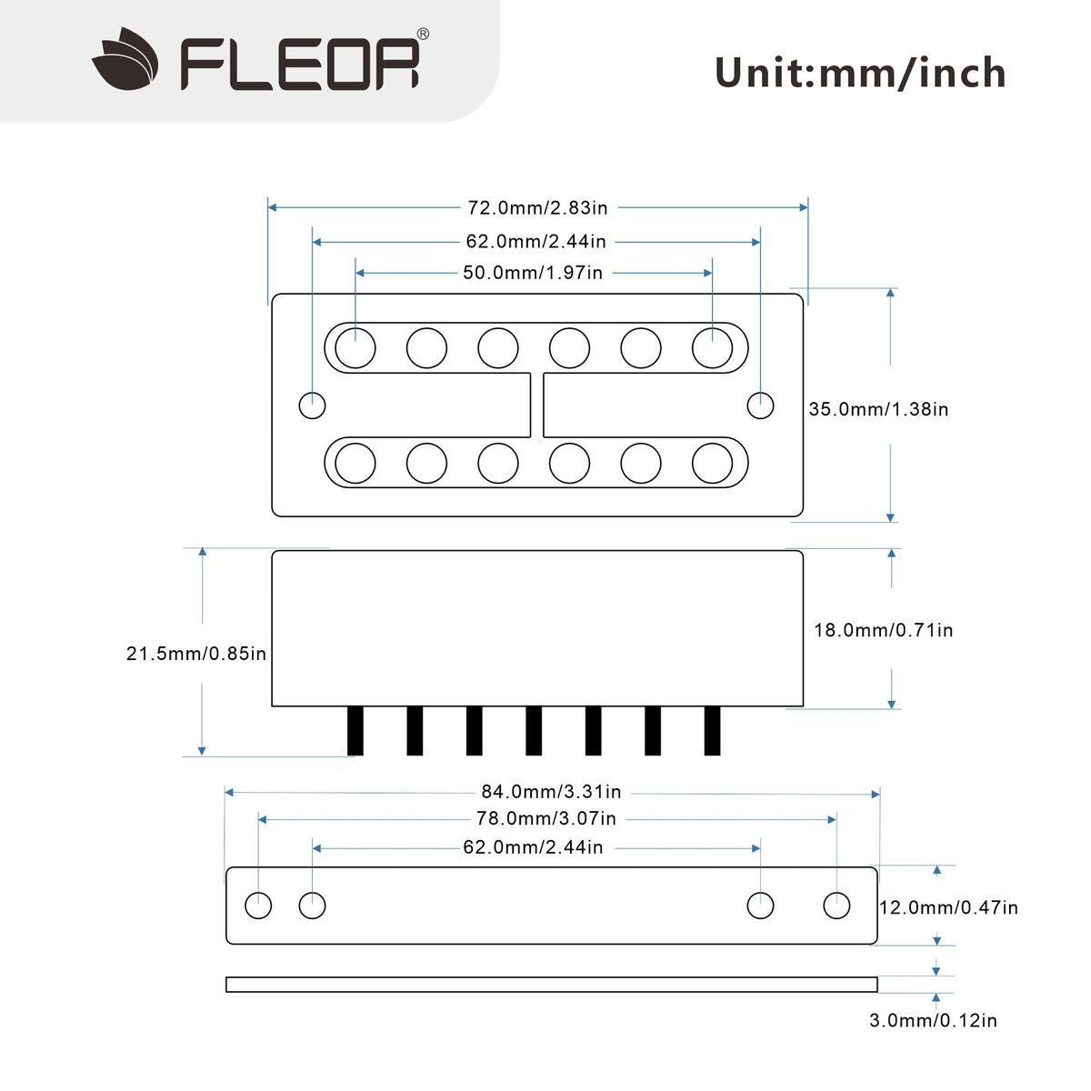 FLEOR Alnico 2 Electric Guitar Humbucker Pickup FT Style Guitar Neck/ Bridge Pickups for Electric Guitar