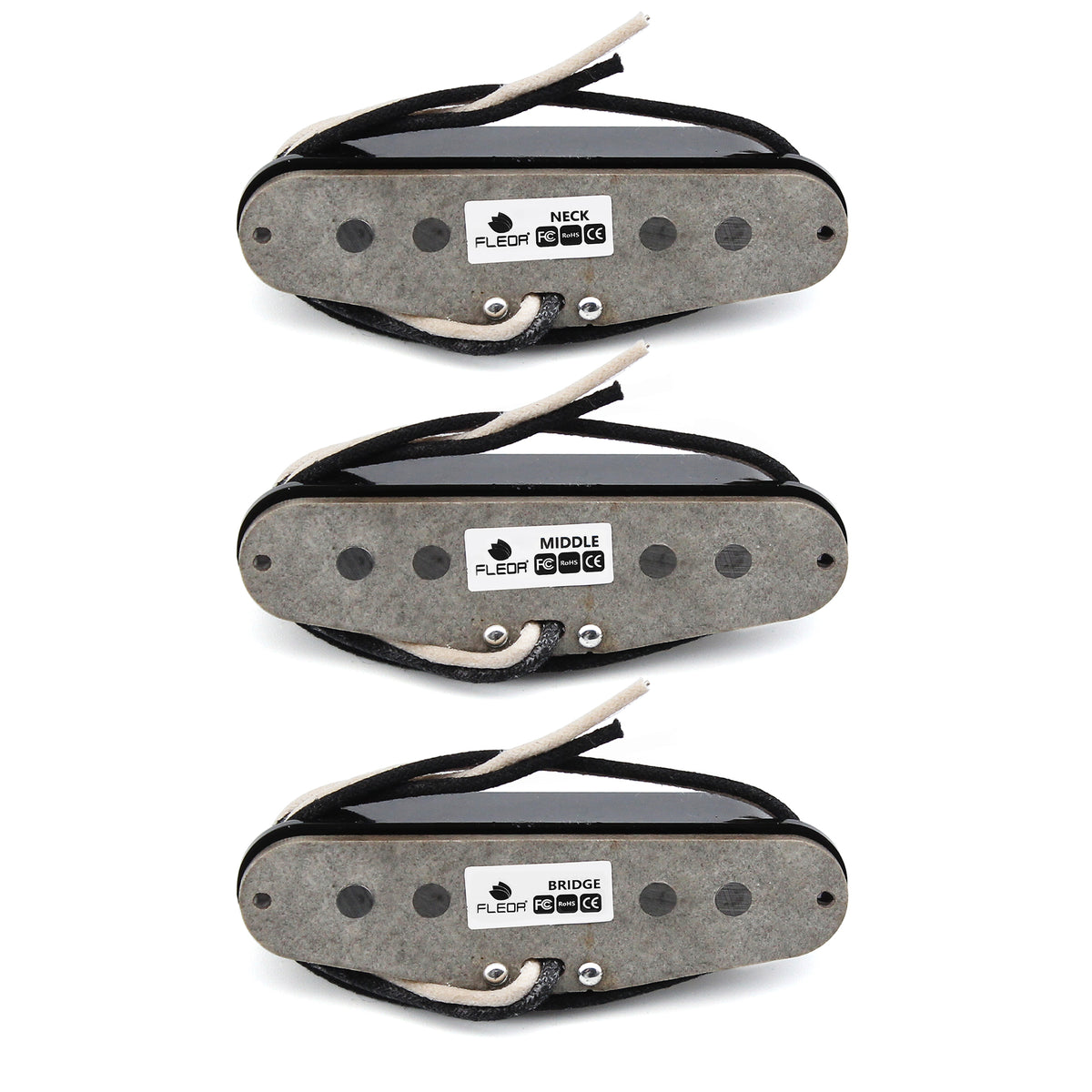 FLEOR Vintage Style SSS Alnico 5 Handwound Single Coil Pickups – Classic 60s Blues & Rock Tone for ST Style Guitars