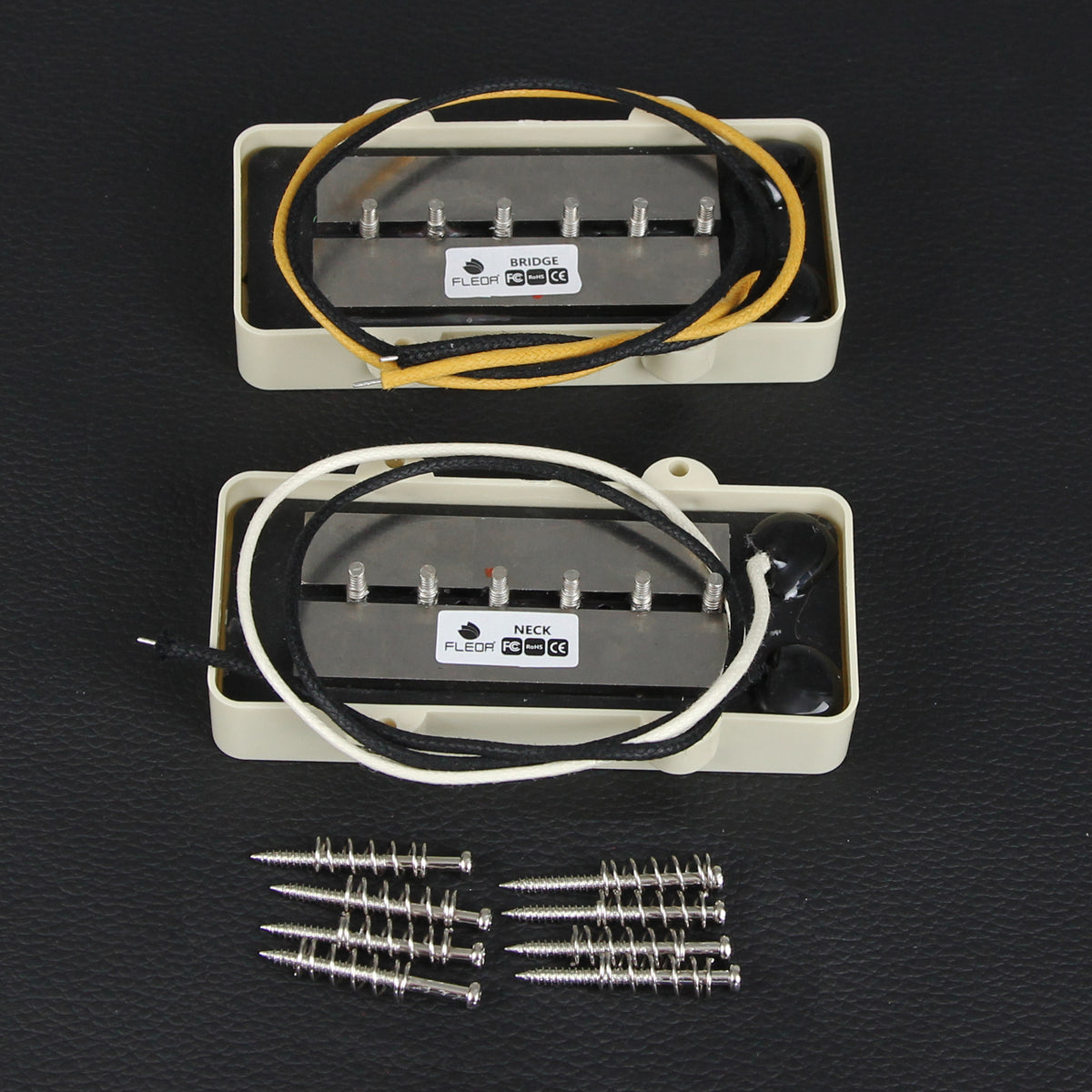 FLEOR Alnico 5 JM Pickup Electric Guitar Single Coil Neck+Bridge Pickups