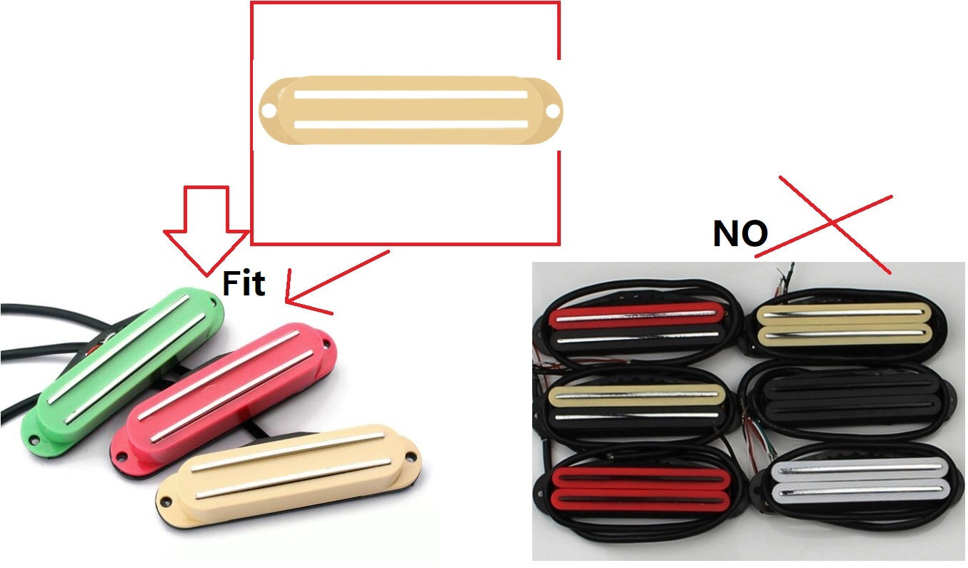 <transcy>FLEOR 3pcs Two-Line Hot Rail Pickup Covers E-Gitarren Pickup Covers</transcy>