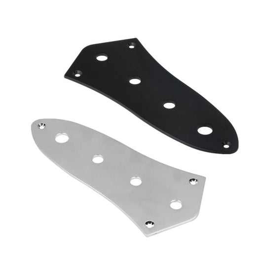 FLEOR Metal Blank JB Bass Control Plate Chrome | iknmusic