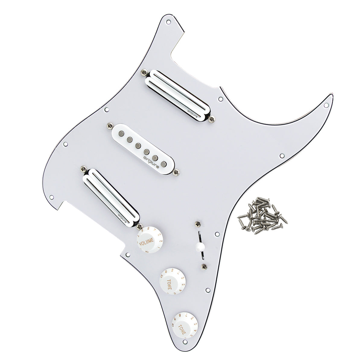 OriPure OLD-SR Alnico 5 Hot Rails Prewired Strat Pickguard SSS | iknmusic