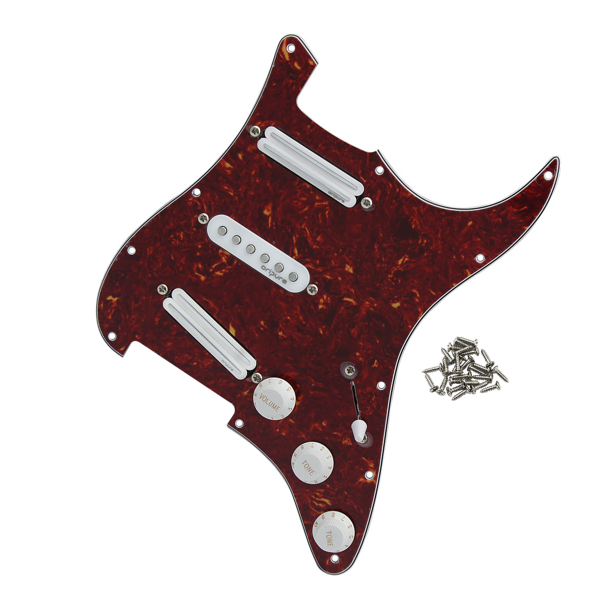 OriPure OLD-SR Alnico 5 Hot Rails Prewired Strat Pickguard SSS | iknmusic