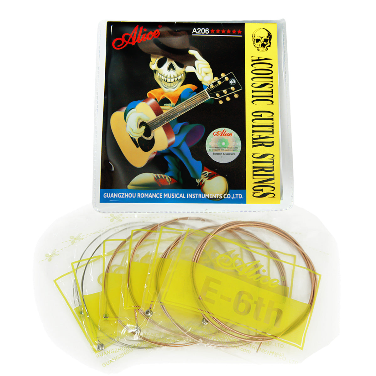 Alice 5PCS Single Acoustic Guitar Strings A206-L | iknmusic