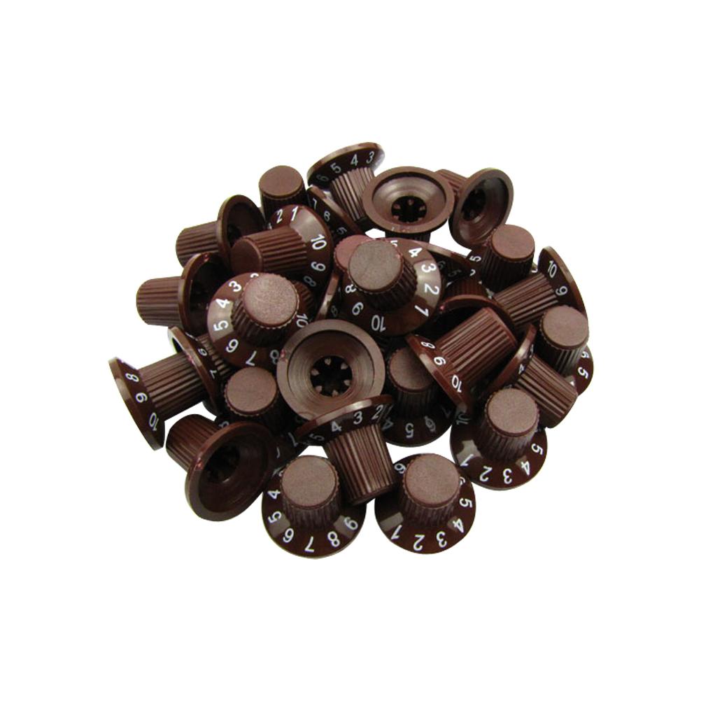 FLEOR Plastic Electric Guitar Amplifier Knobs Brown | iknmusic