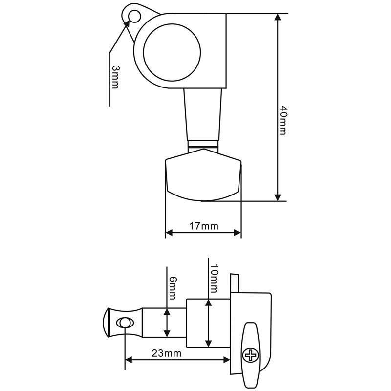 FLEOR Electric Guitar Machine Heads Small Button | iknmusic