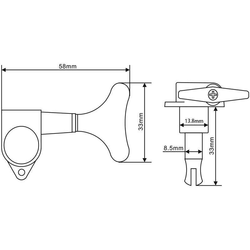 FLEOR Bass Tuning Pegs Keys Machine Heads Tuner | iknmusic