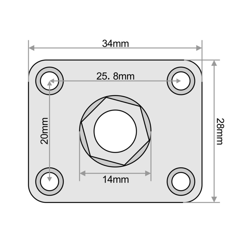 FLEOR 1/4" 6.35mm Guitar Output Jack Plate | iknmusic