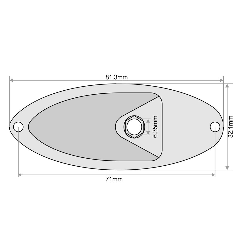 FLEOR Boat 1/4" 6.35mm Guitar Jack Input Output Socket | iknmusic