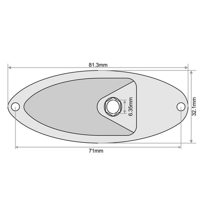FLEOR Boat 1/4" 6.35mm Guitar Jack Input Output Socket | iknmusic