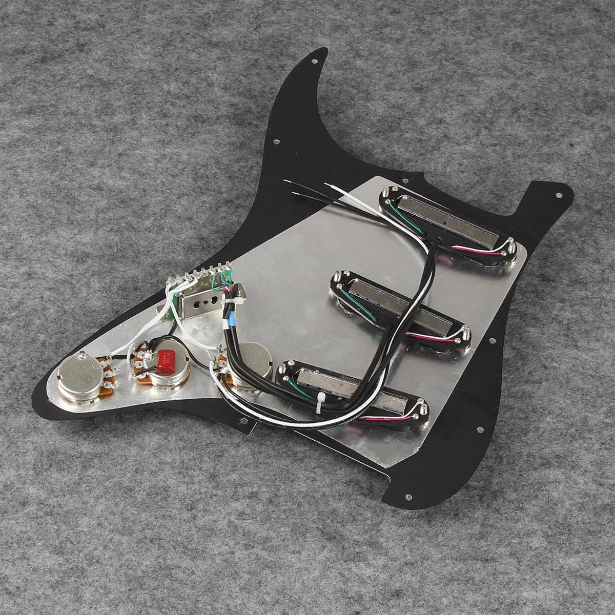 FLEOR Alnico 5 Hot Rails SSS Prewired Guitar Pickguard | iknmusic