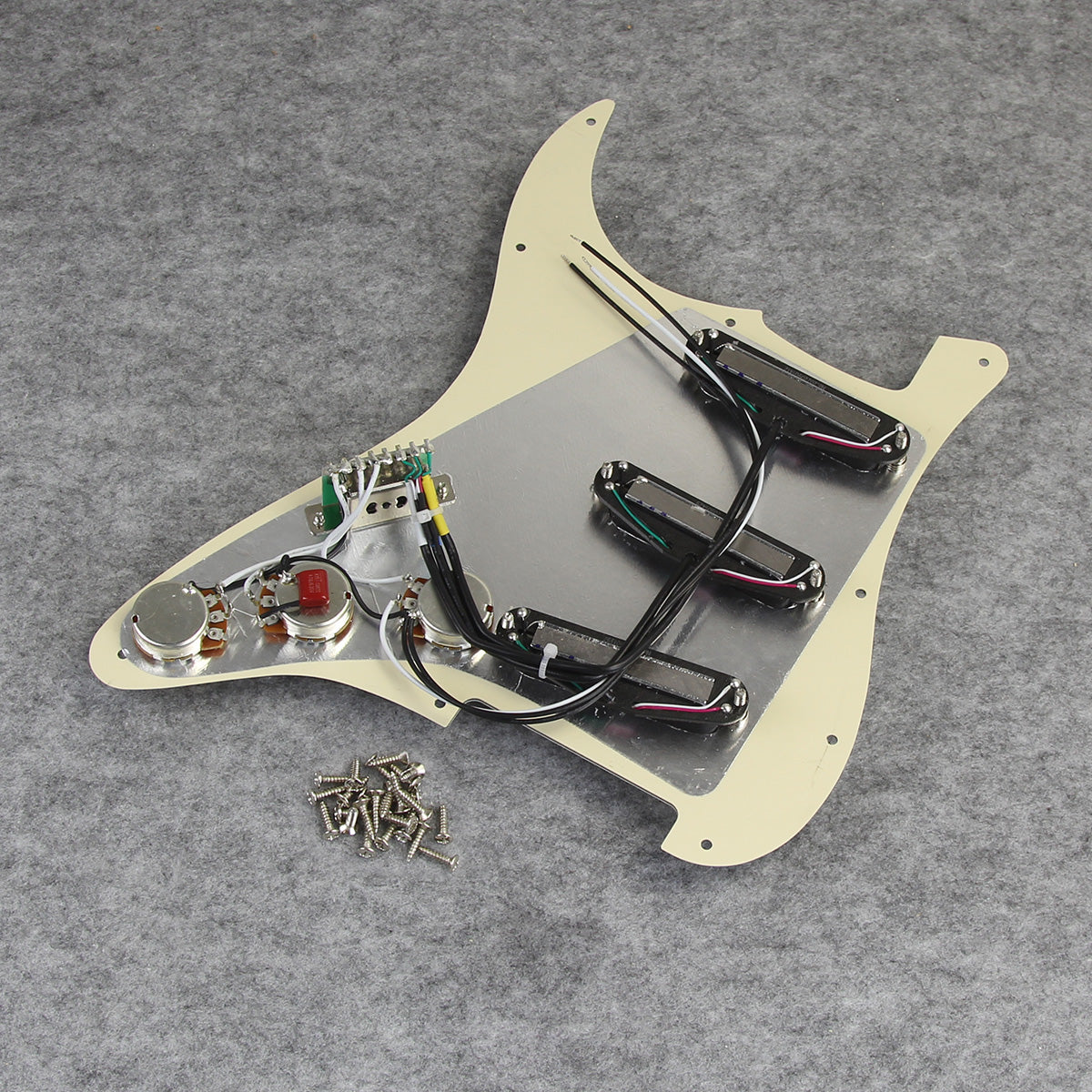 FLEOR Alnico 5 Hot Rails SSS Prewired Guitar Pickguard | iknmusic