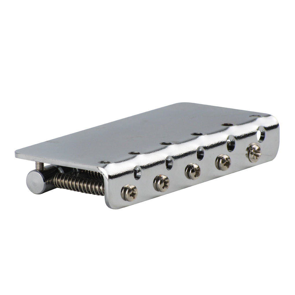 FLEOR Chrome Vintage Bass Bridge For 5 String Bass Guitar | iknmusic