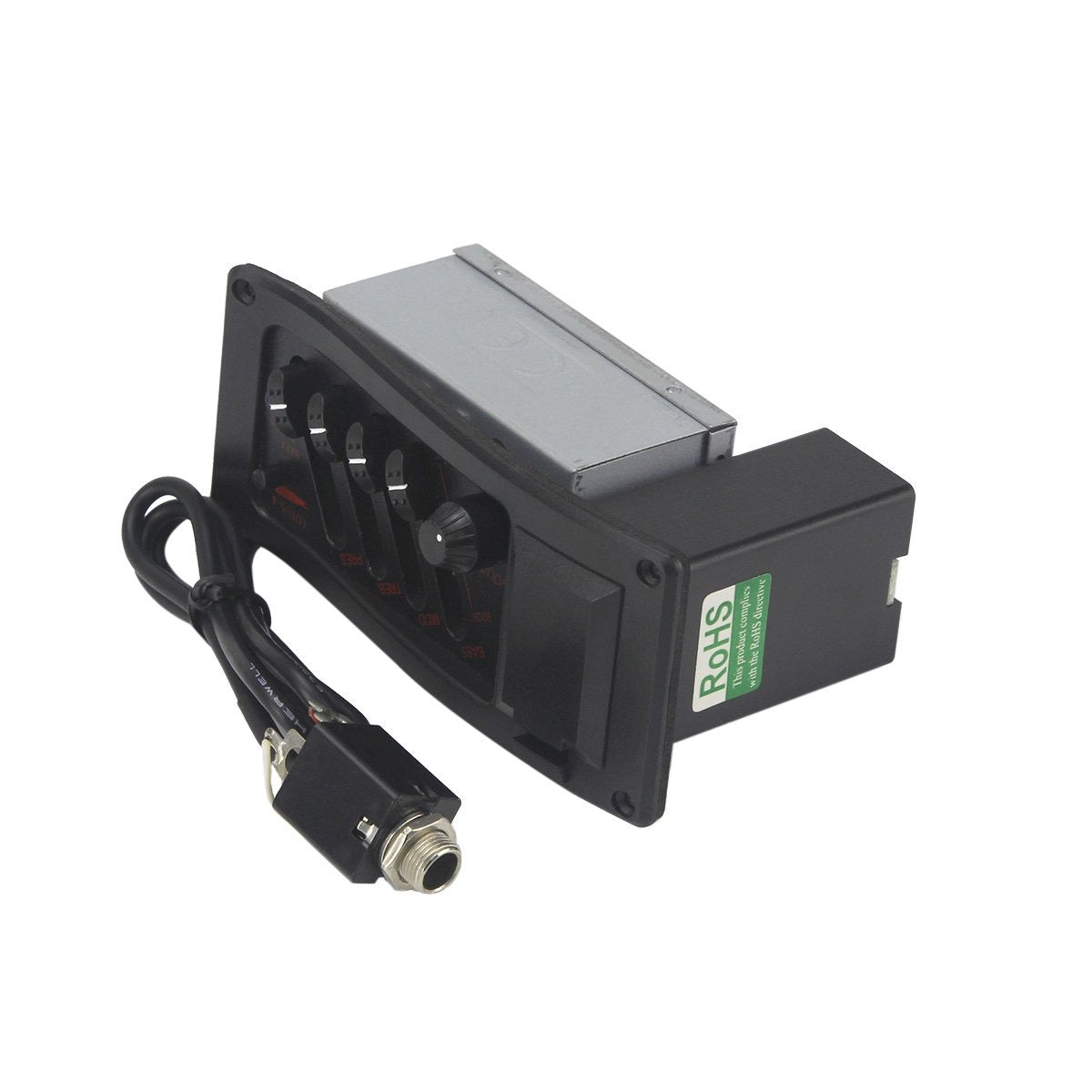 FLEOR 4-Band EQ Acoustic Guitar Equalizer Piezo Pickup System LOTUS-4