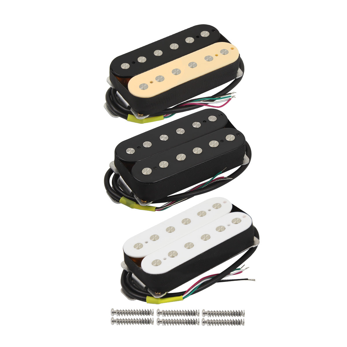 FLEOR Guitar Humbucker Pickup Ceramic 12 Fixed Pole-Pieces | iknmusic